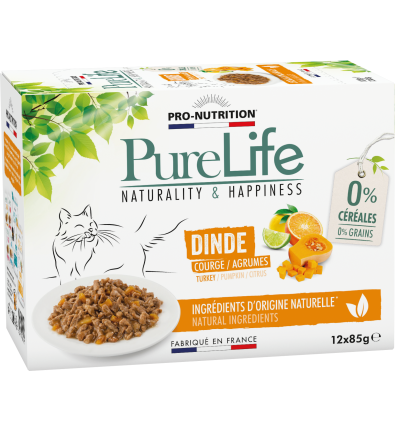 Pro Nutrition - Pure Life WET Dinde Pâtée pour chat