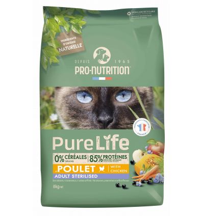 Pro Nutrition - Pure Life for cats Sterilized Poulet